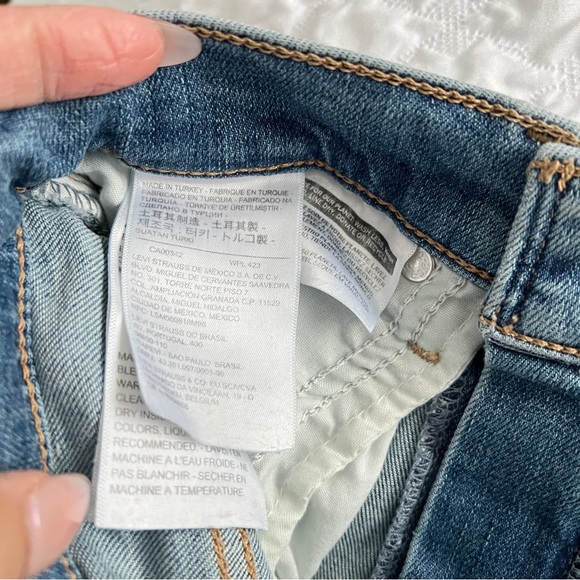 Vintage Levi's Mile High Super Skinny High Waits Denim Jeans - 25 - Picture 5 of 11